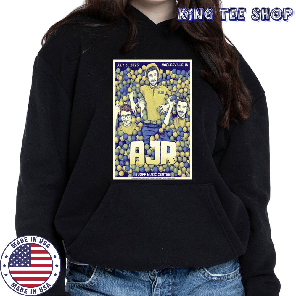 AJR Tour Poster July 31 2025 Noblesville Indiana T-Shirt Hoodie