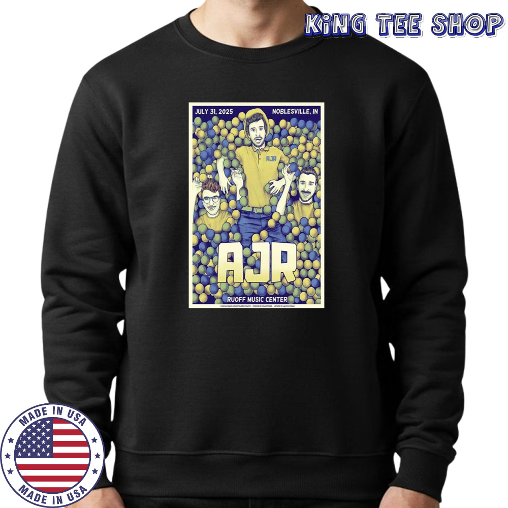 AJR Tour Poster July 31 2025 Noblesville Indiana T-Shirt Sweatshirt