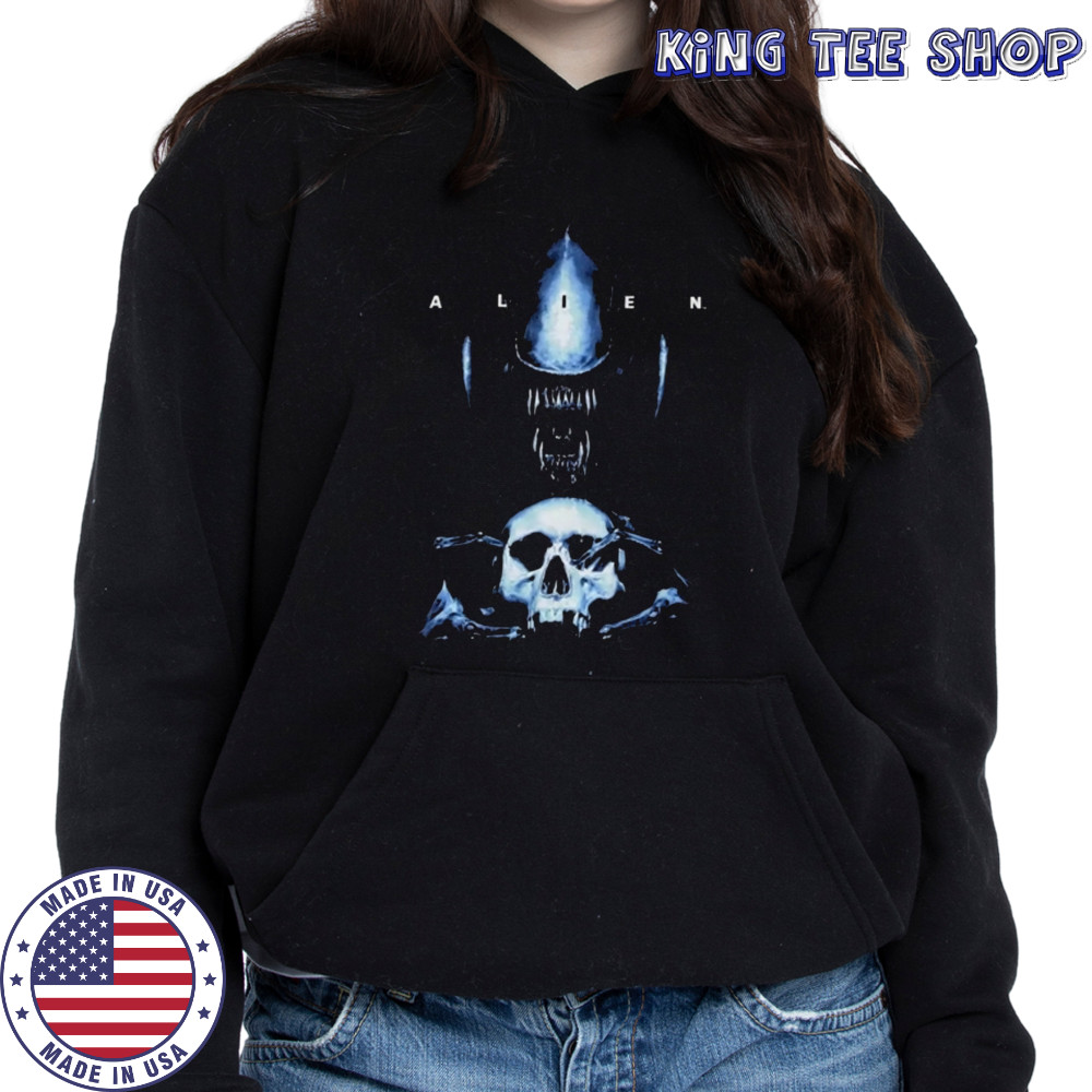 Alien Xenomorph And Skull T-Shirt Hoodie