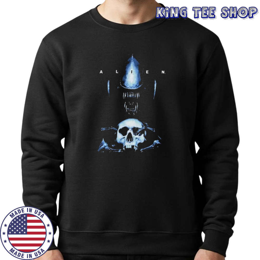 Alien Xenomorph And Skull T-Shirt Sweatshirt