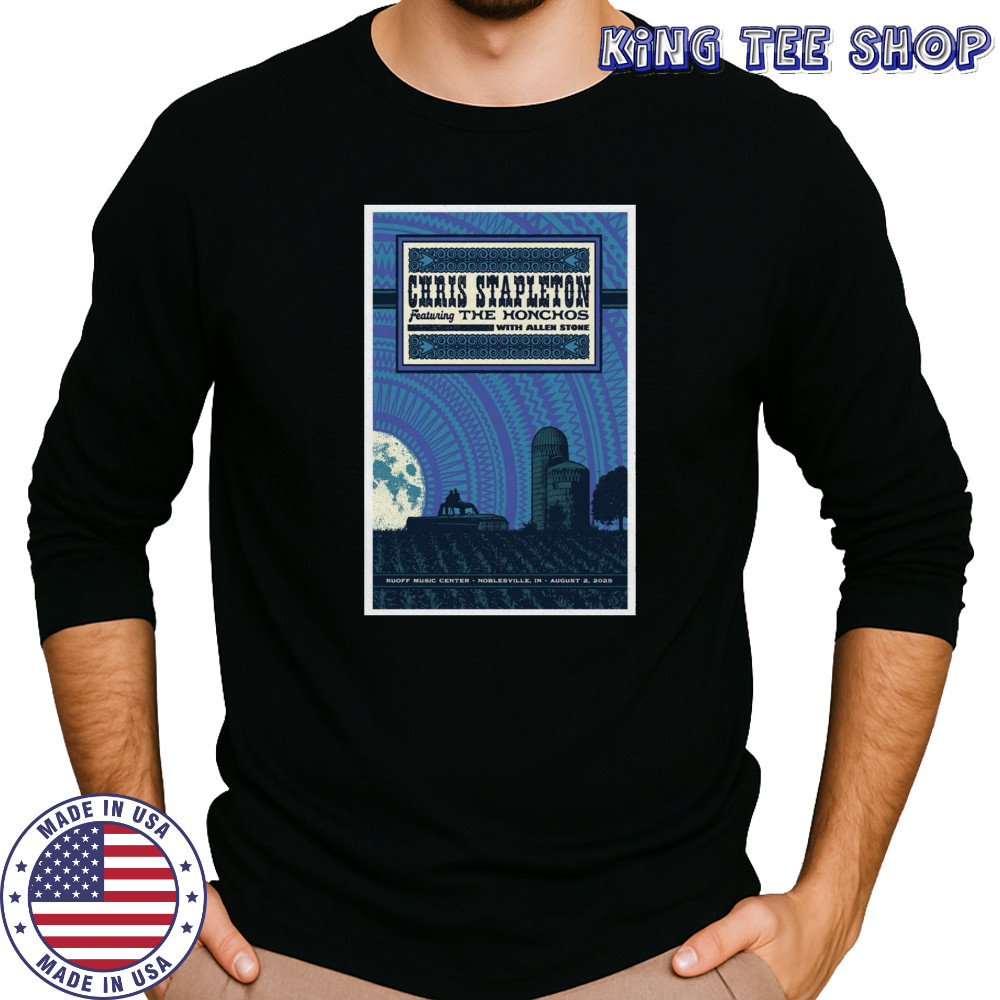 Chris Stapleton 2025 Noblesville, IN Poster T-Shirt Long Sleeved