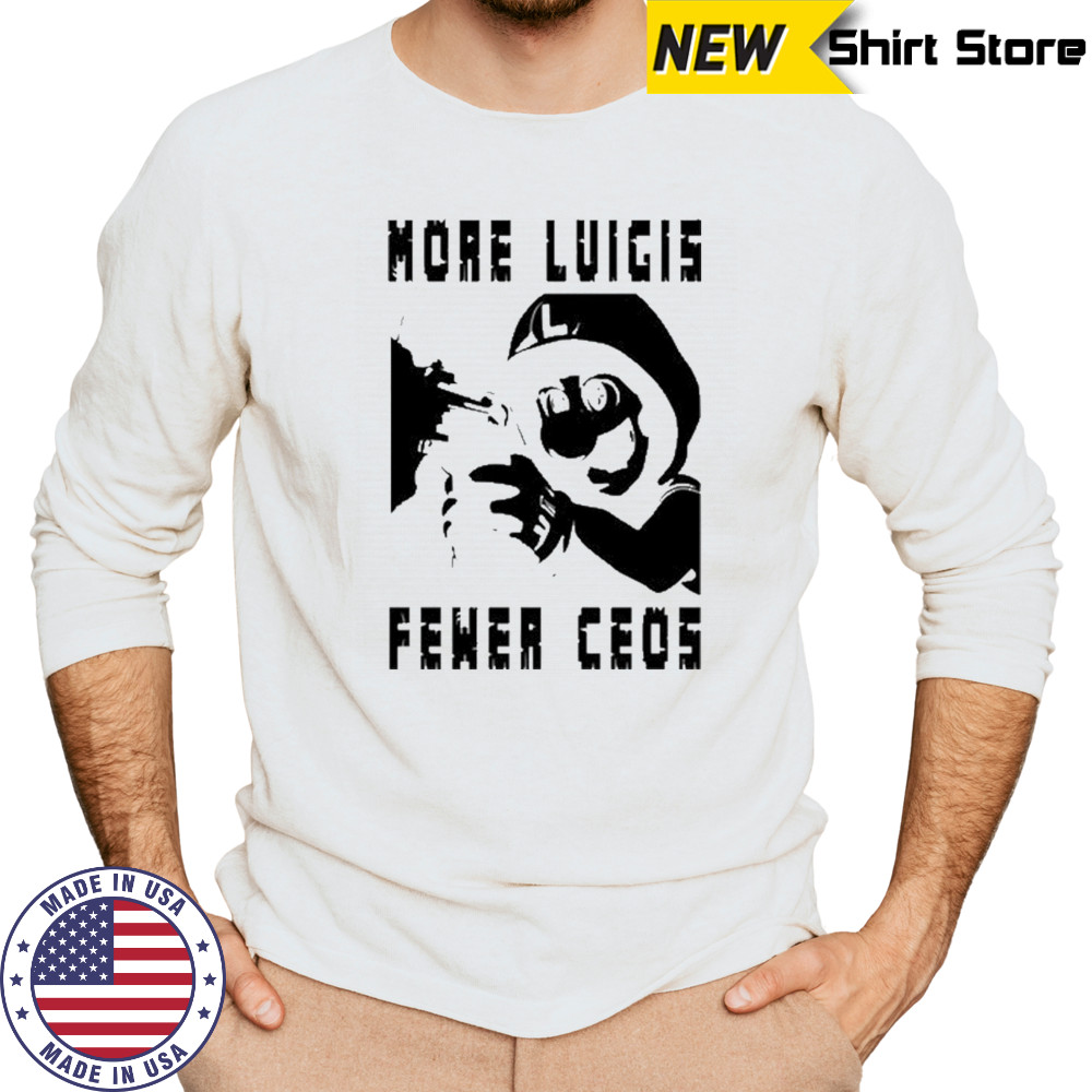 Luigi Mangione More Luigis Fewer Ceos T-Shirt Long Sleeved