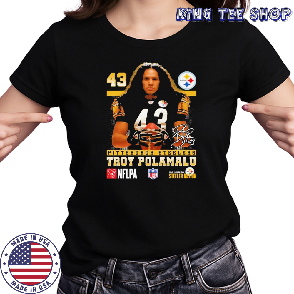 Troy Polamalu Pittsburgh Steelers Signature T-Shirt Women's T-shirt