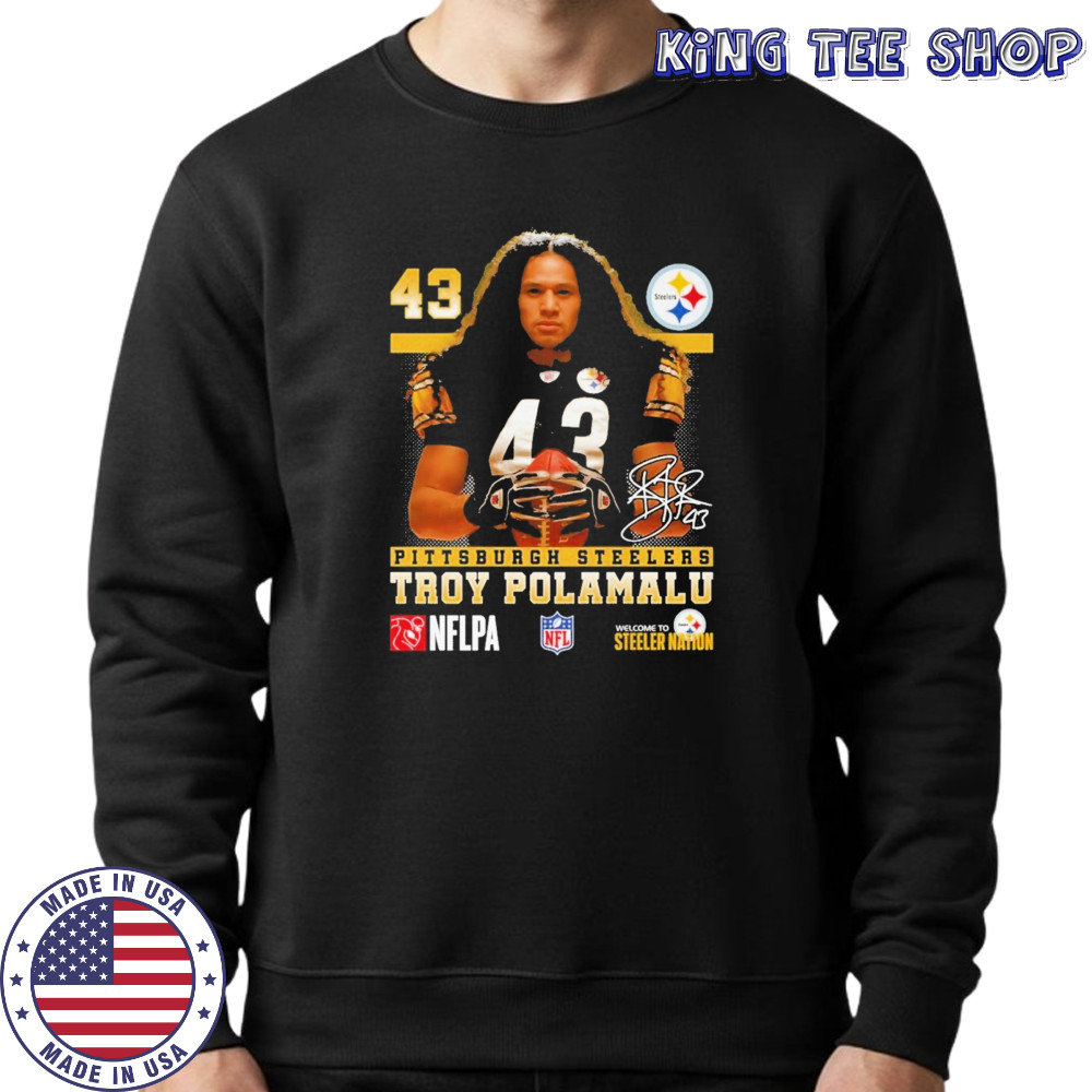 Troy Polamalu Pittsburgh Steelers Signature T-Shirt Sweatshirt