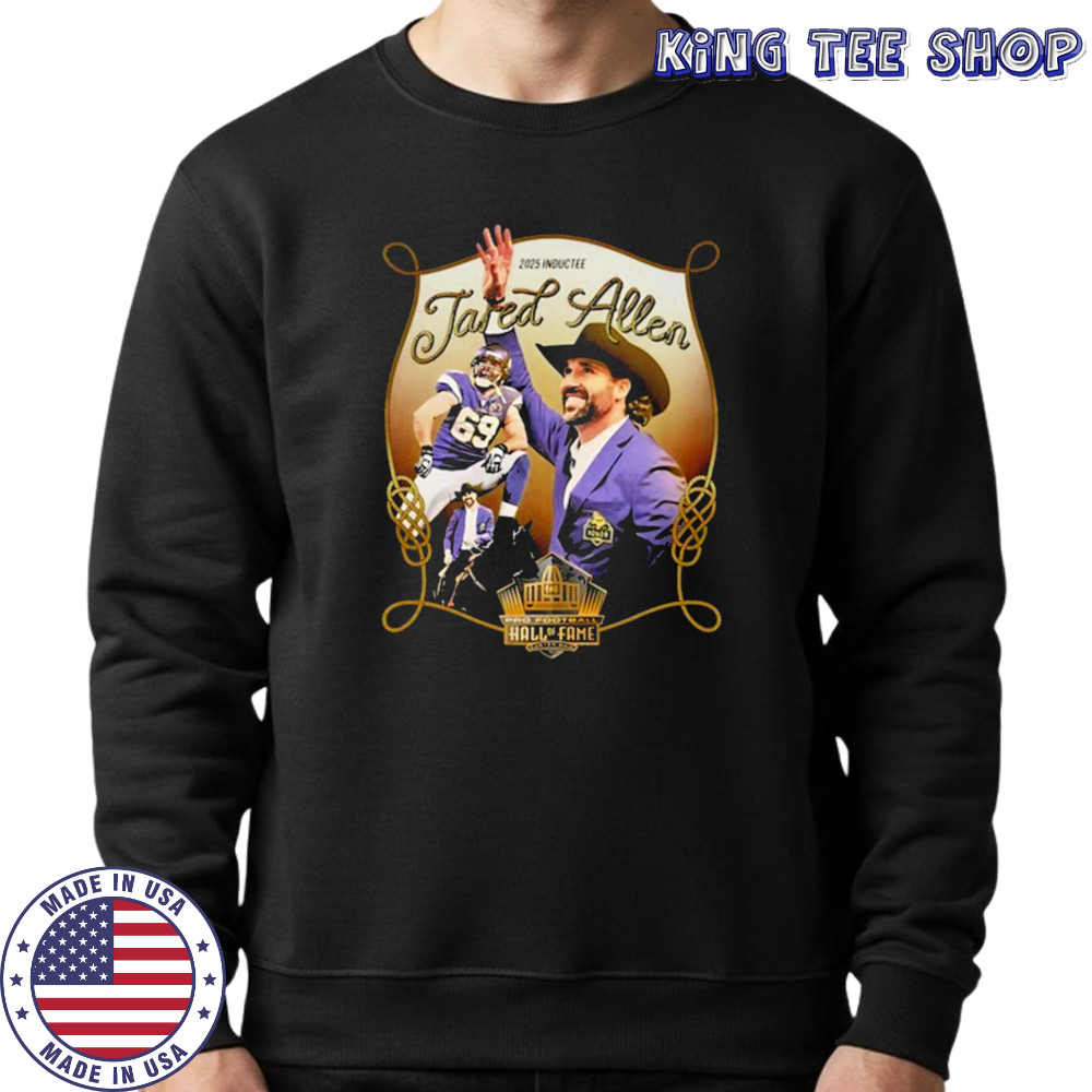 Kevin O’Connell Wearing Jared Allen Hall Of Fame T-Shirt Sweatshirt
