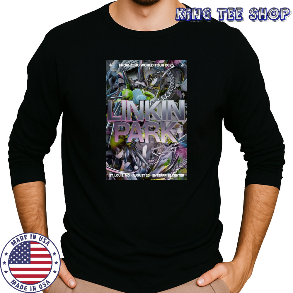 Linkin Park From Zero World Tour Detroit MI Aug 14 2025 Poster T-Shirt Long Sleeved