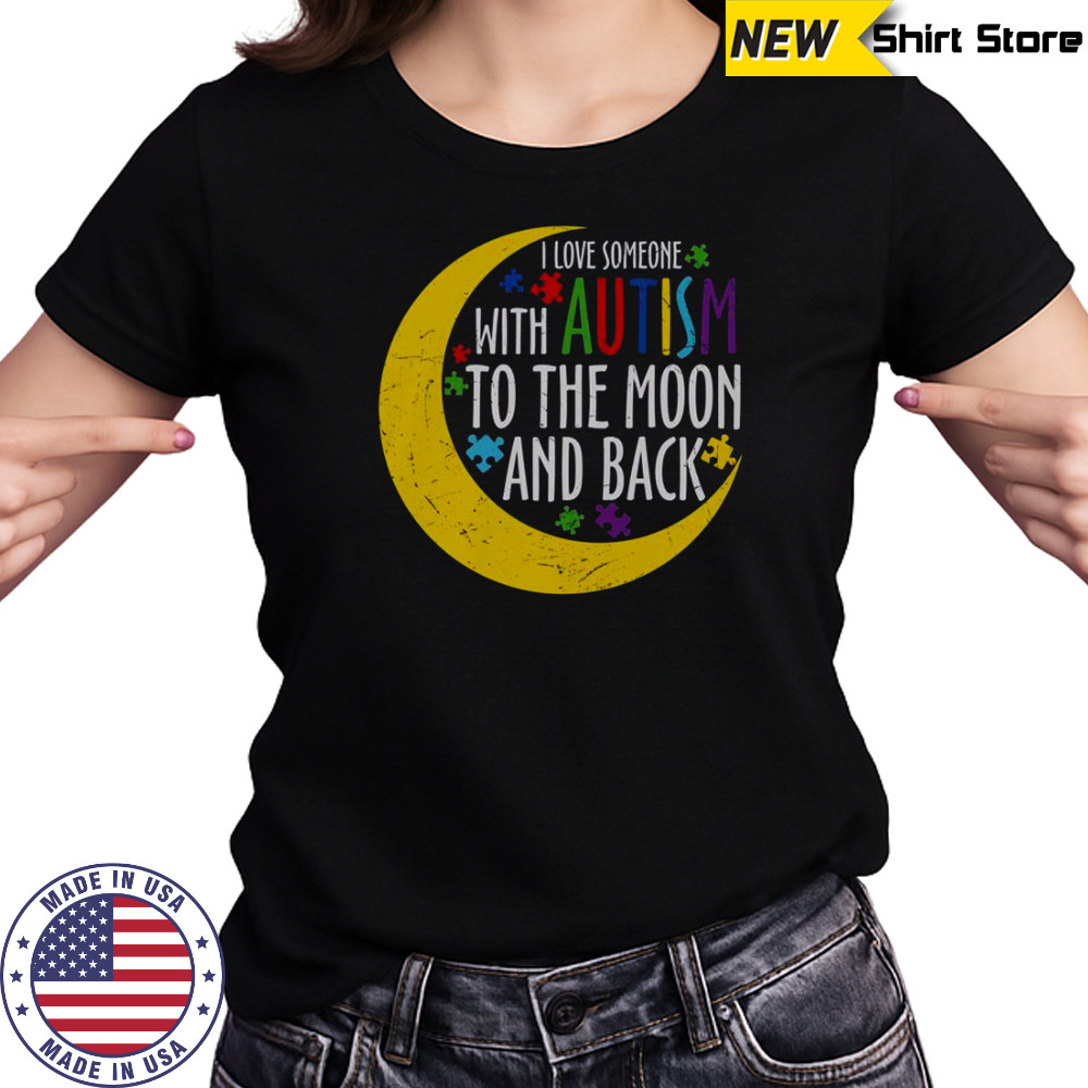 Love Someone With Autism To The Moon And Back Puzzle Piece T-Shirt Women's T-shirt