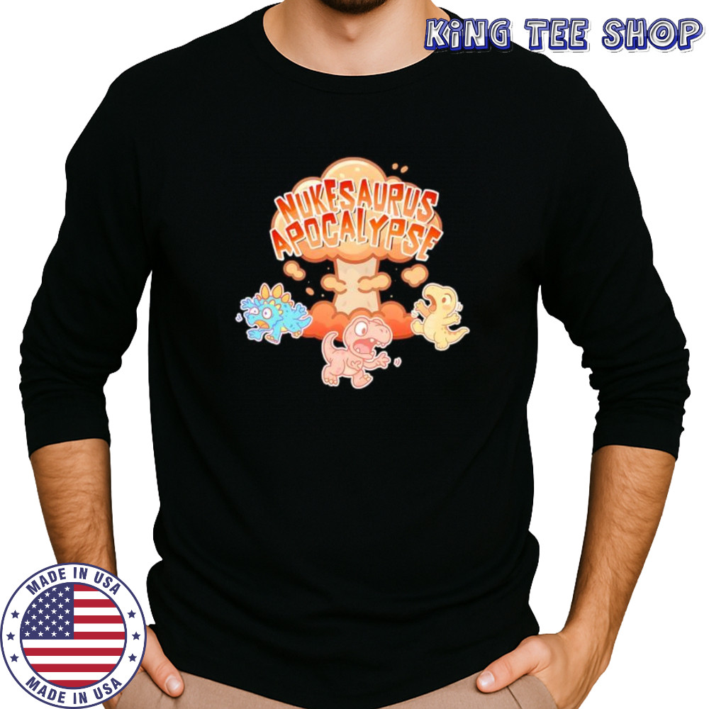 NukeSaurus Apocalypse dinosaur meme shirt Long Sleeved