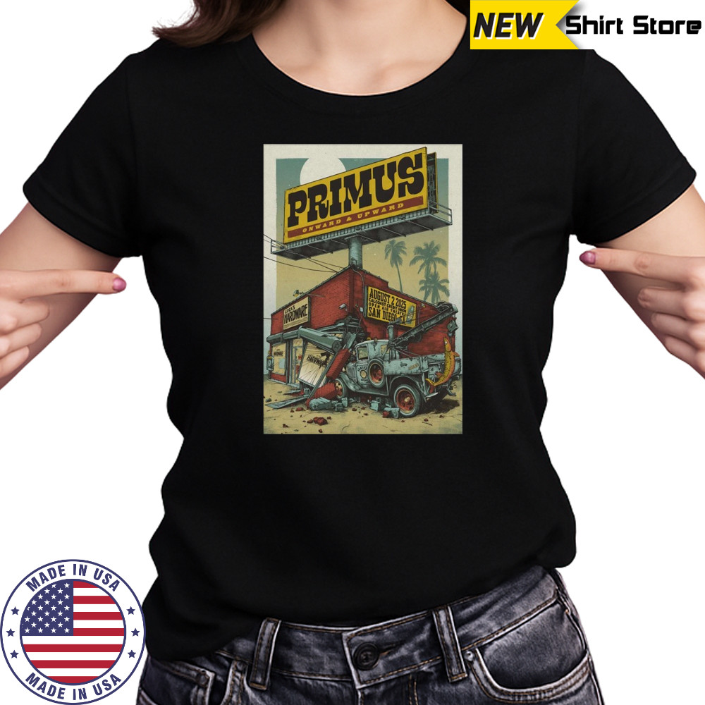 Primus Aug 2 2025 CalCoast Credit Union Open Air Theatre In San Diego CA Poster T-Shirt Women's T-shirt