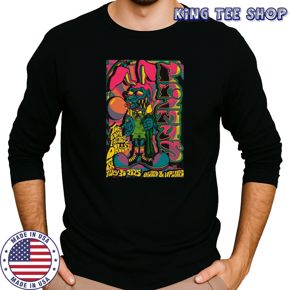Primus Jul 30 2025 The Bomb Factory In Dallas TX Poster T-Shirt Long Sleeved
