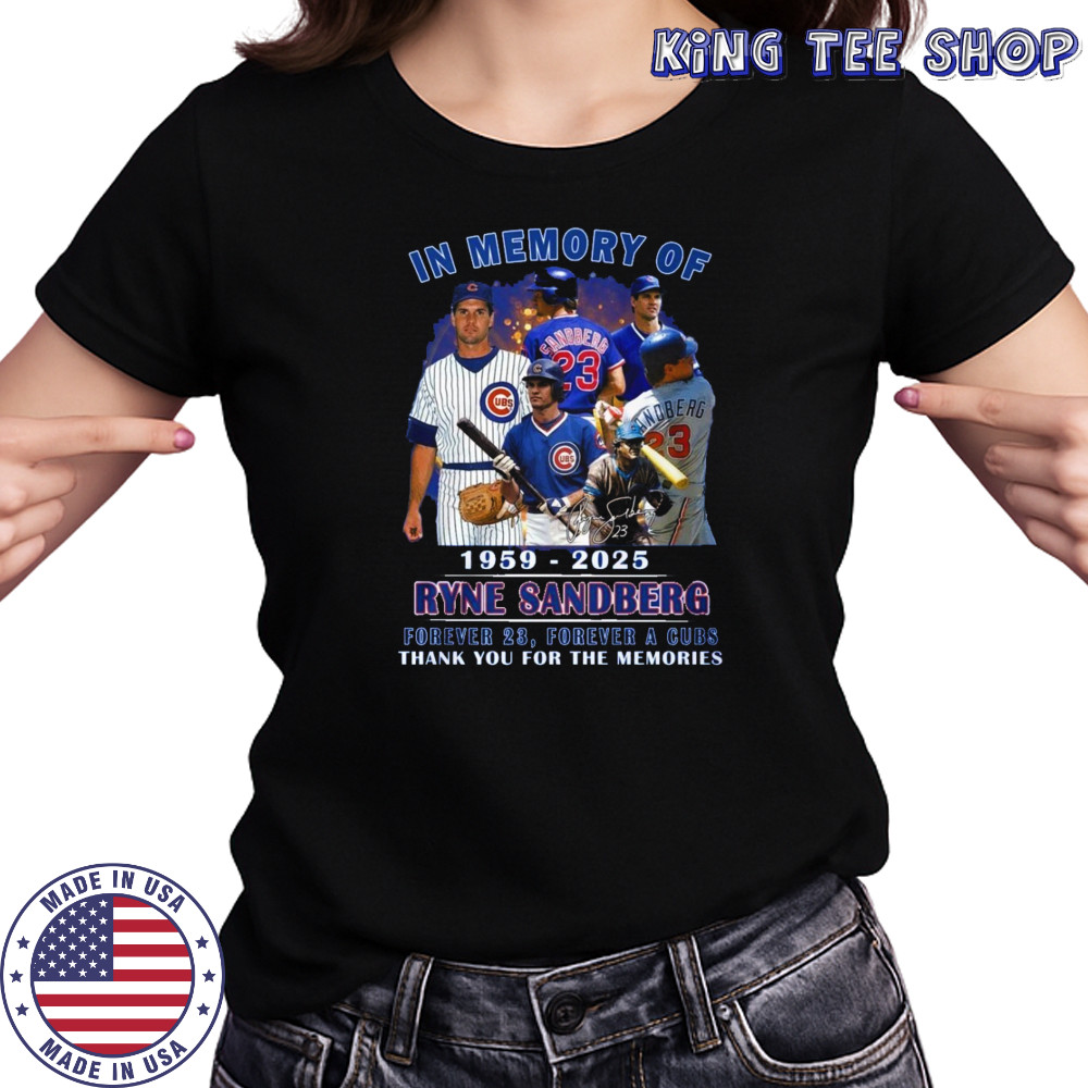Ryne Sandberg Forever 23 Forever A Cubs Thank You For The Memories T-Shirt Women's T-shirt