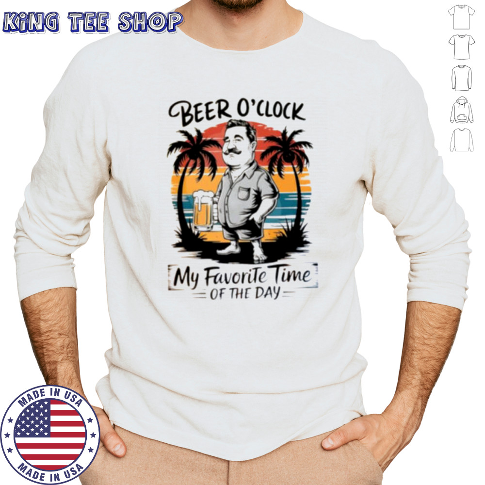 Beer O’clock my favorite time of the day vintage shirt Long Sleeved