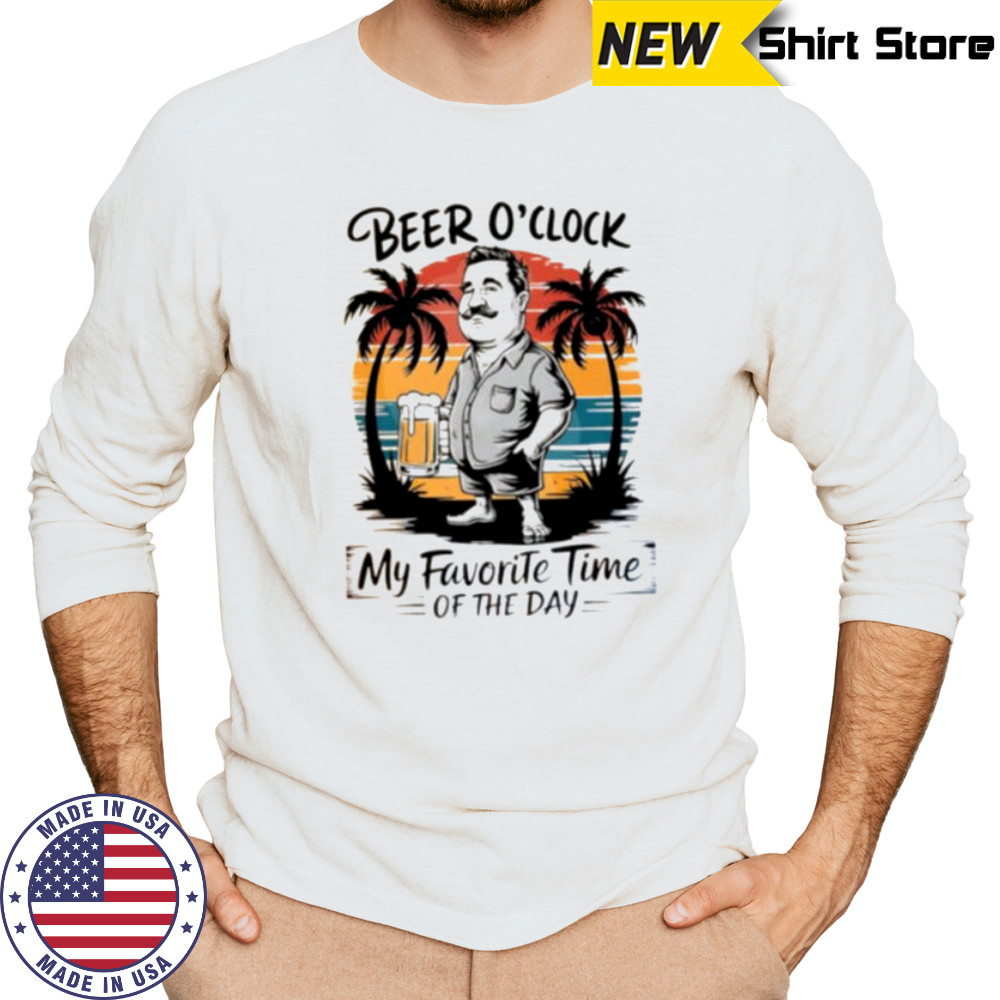 Beer O’clock my favorite time of the day vintage shirt Long Sleeved