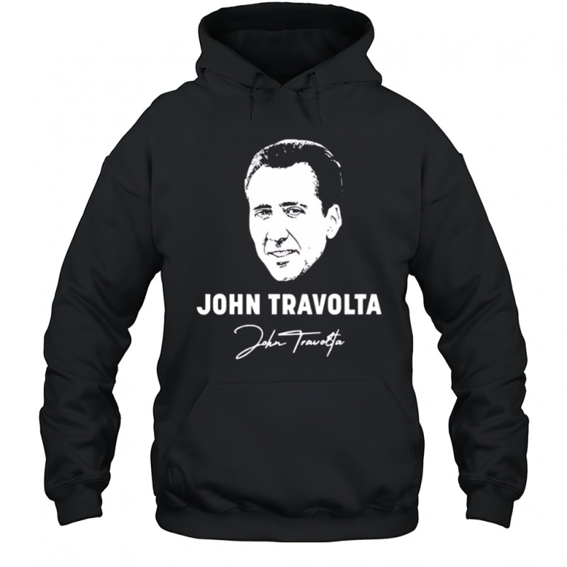 Big Head John Travolta Nicolas Cage Gradient signature shirt Hoodie