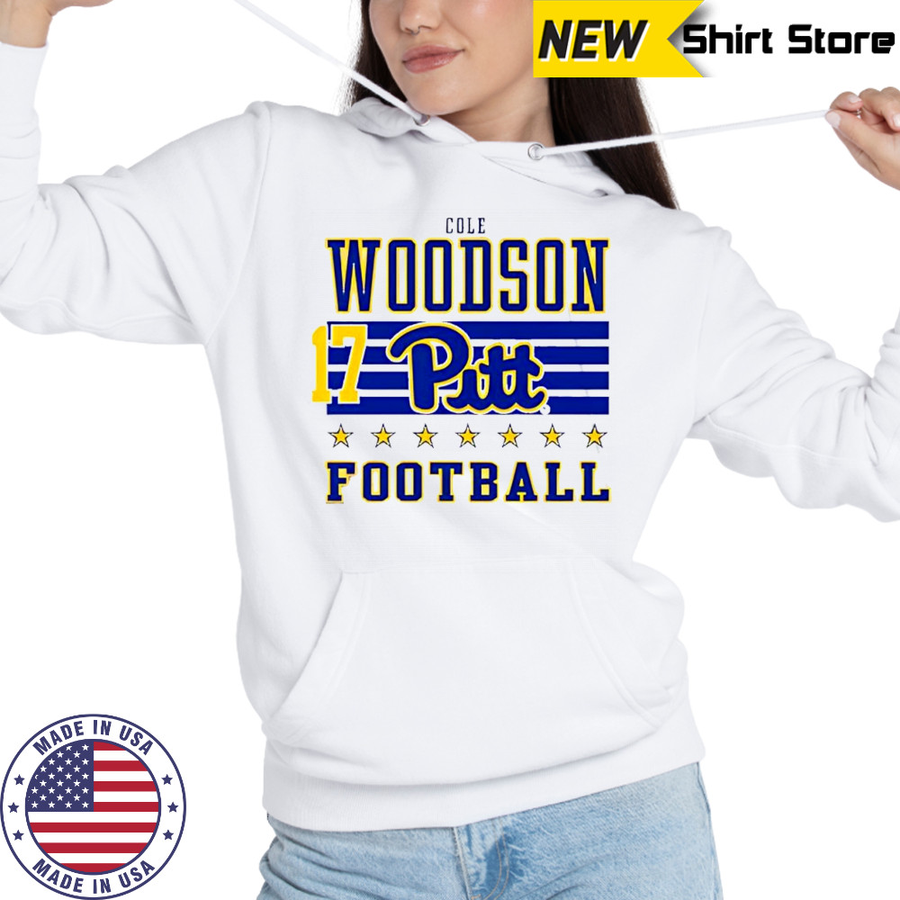 Cole Woodson Rally Men’s Ash Pitt Panthers NIL Striped Player shirt Hoodie