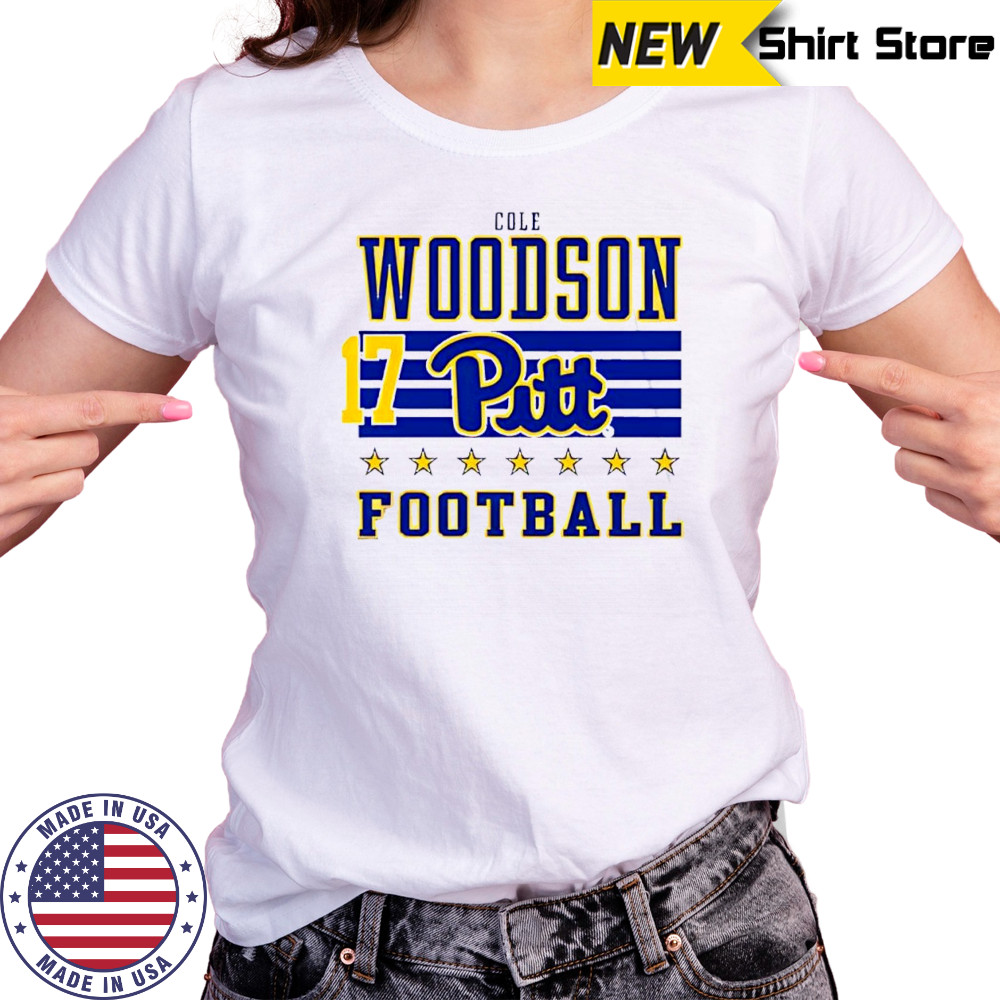 Cole Woodson Rally Men’s Ash Pitt Panthers NIL Striped Player shirt Women's T-shirt