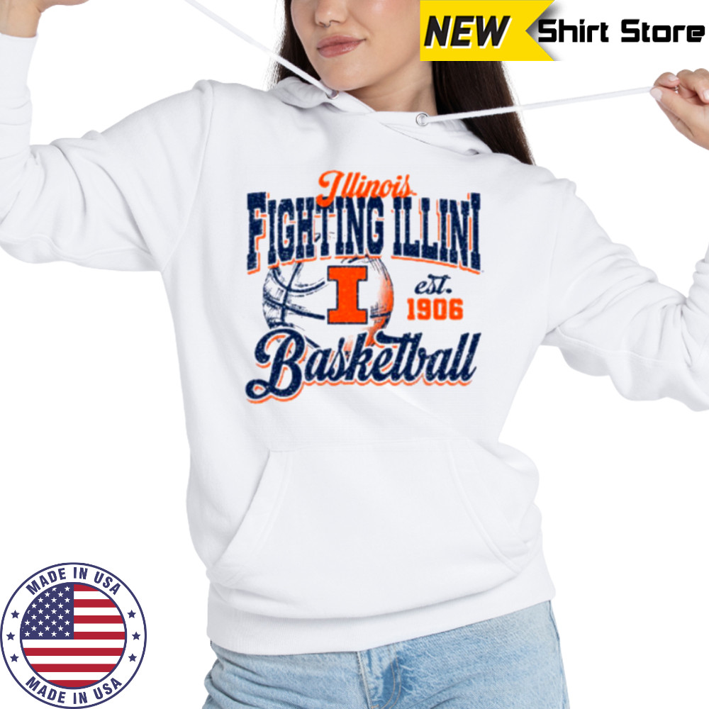 Illinois Basketball Shirt Retro Hoodie