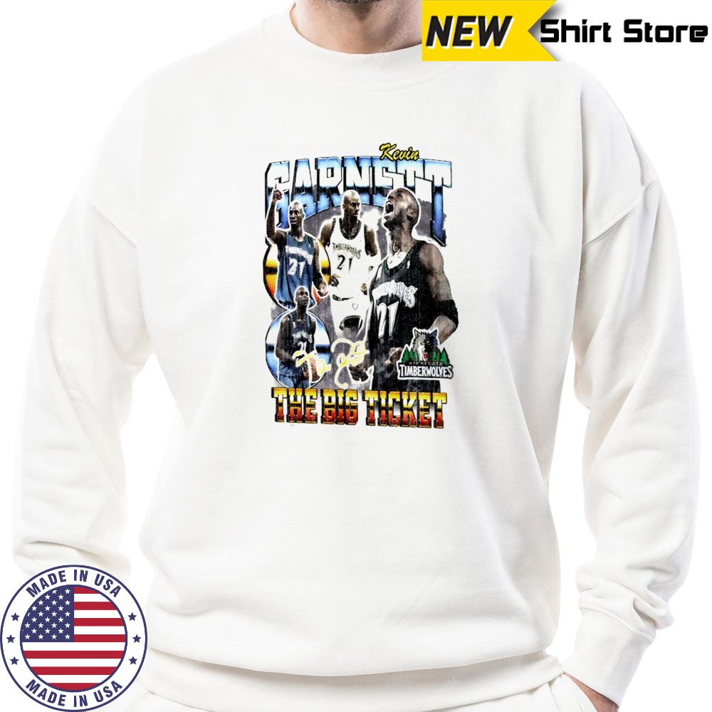 Kevin Garnett Minnesota Timberwolves Hardwood Classics commemorative player collage shirt Sweatshirt