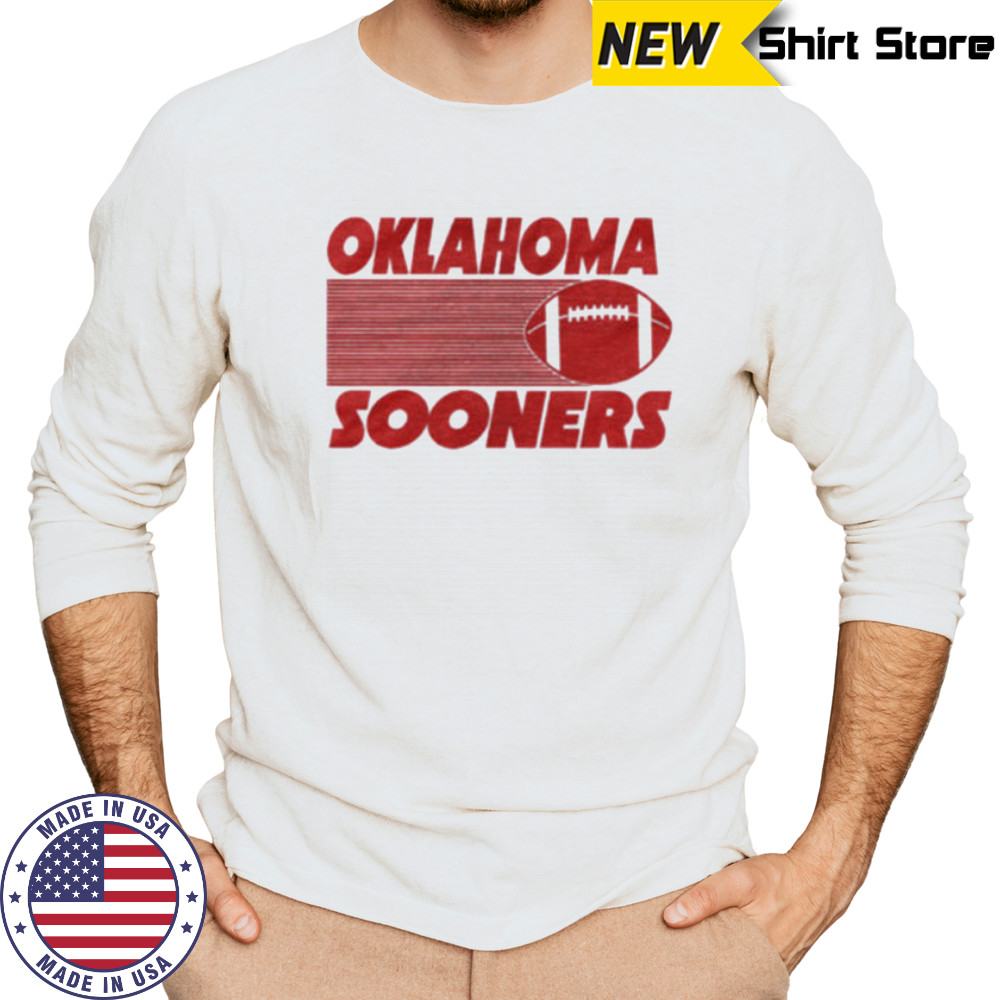 Oklahoma Sooners Vintage Stack Tri Blend T Shirt Long Sleeved