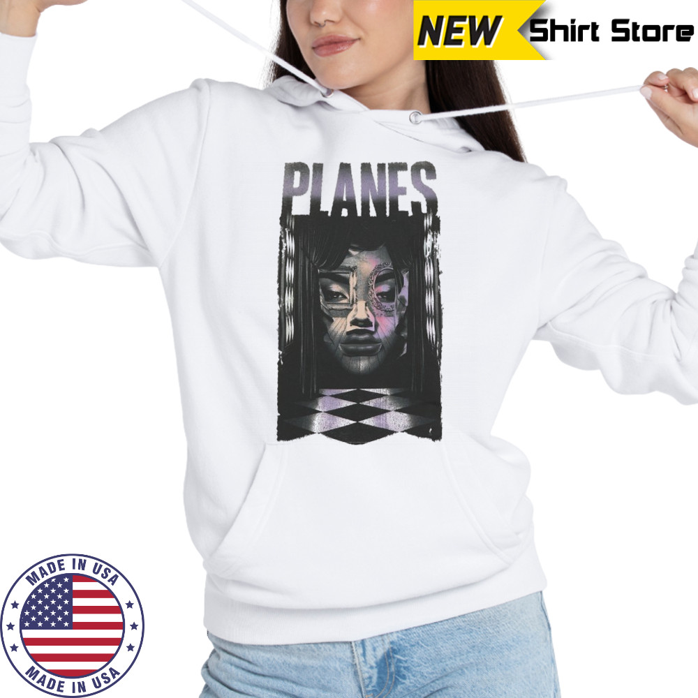 Paper Plane Surrealist Face T-shirt Hoodie