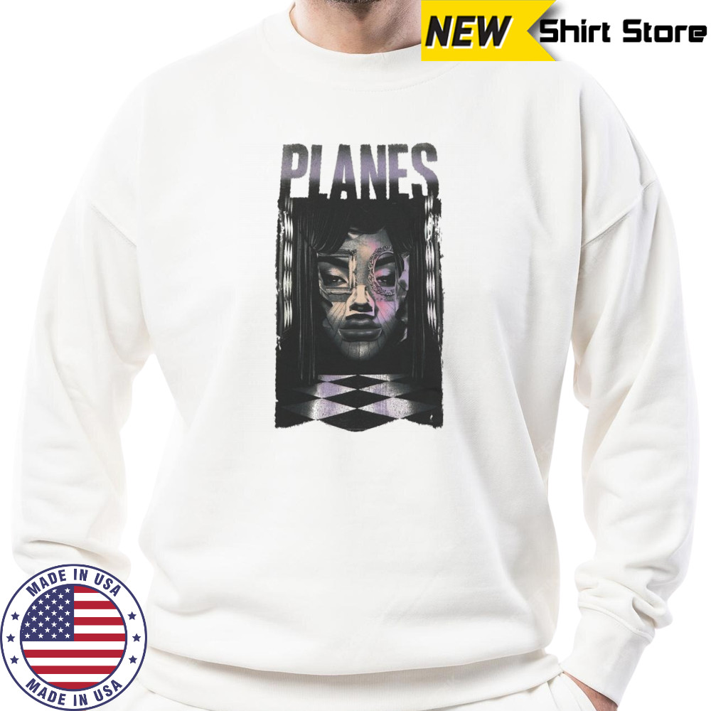 Paper Plane Surrealist Face T-shirt Sweatshirt