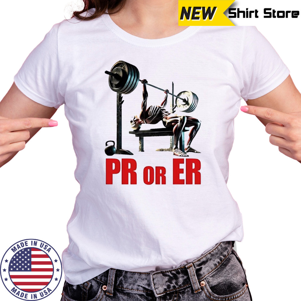 PR or ER skeleton weightlifting gym shirt Women's T-shirt
