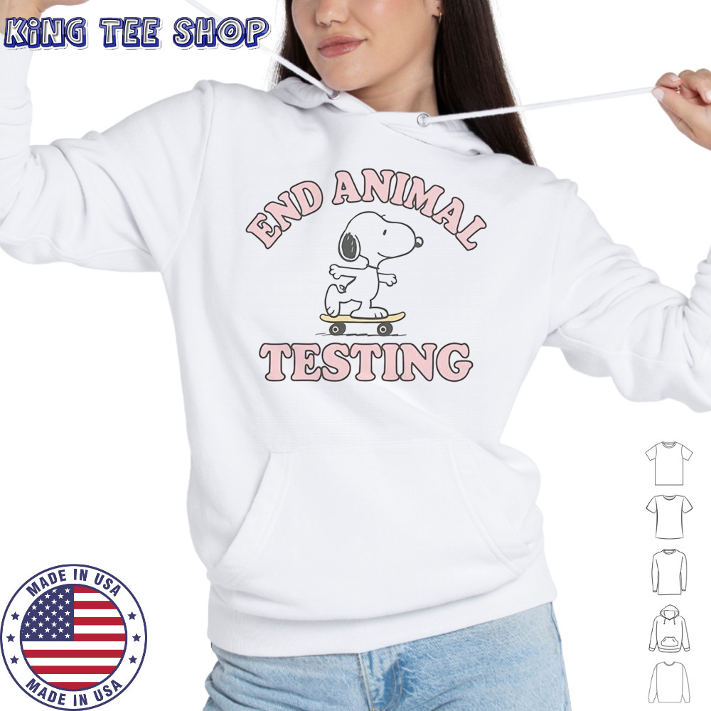 Snoopy End Animal Testing T-Shirt Hoodie