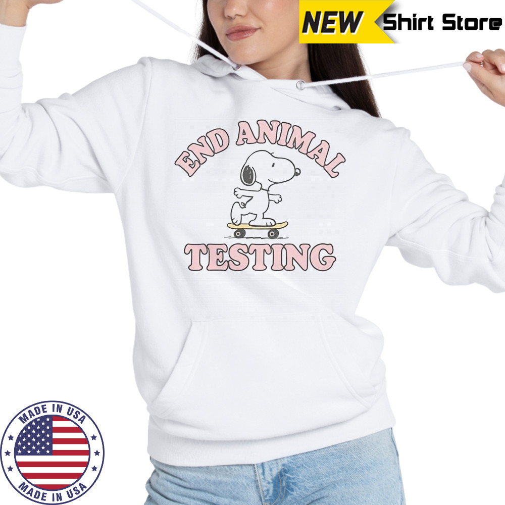 Snoopy End Animal Testing T-Shirt Hoodie