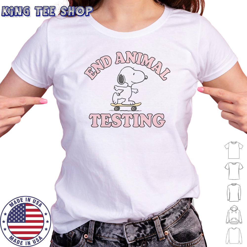 Snoopy End Animal Testing T-Shirt Women's T-shirt