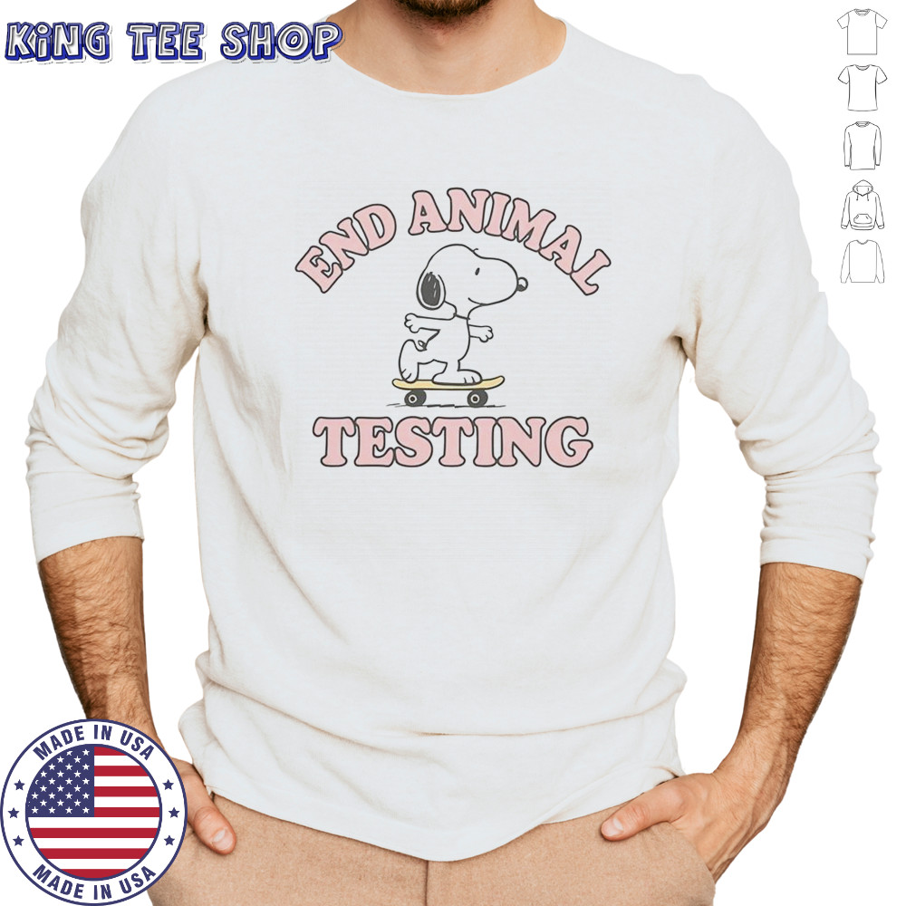 Snoopy End Animal Testing T-Shirt Long Sleeved