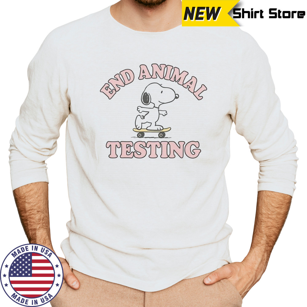 Snoopy End Animal Testing T-Shirt Long Sleeved