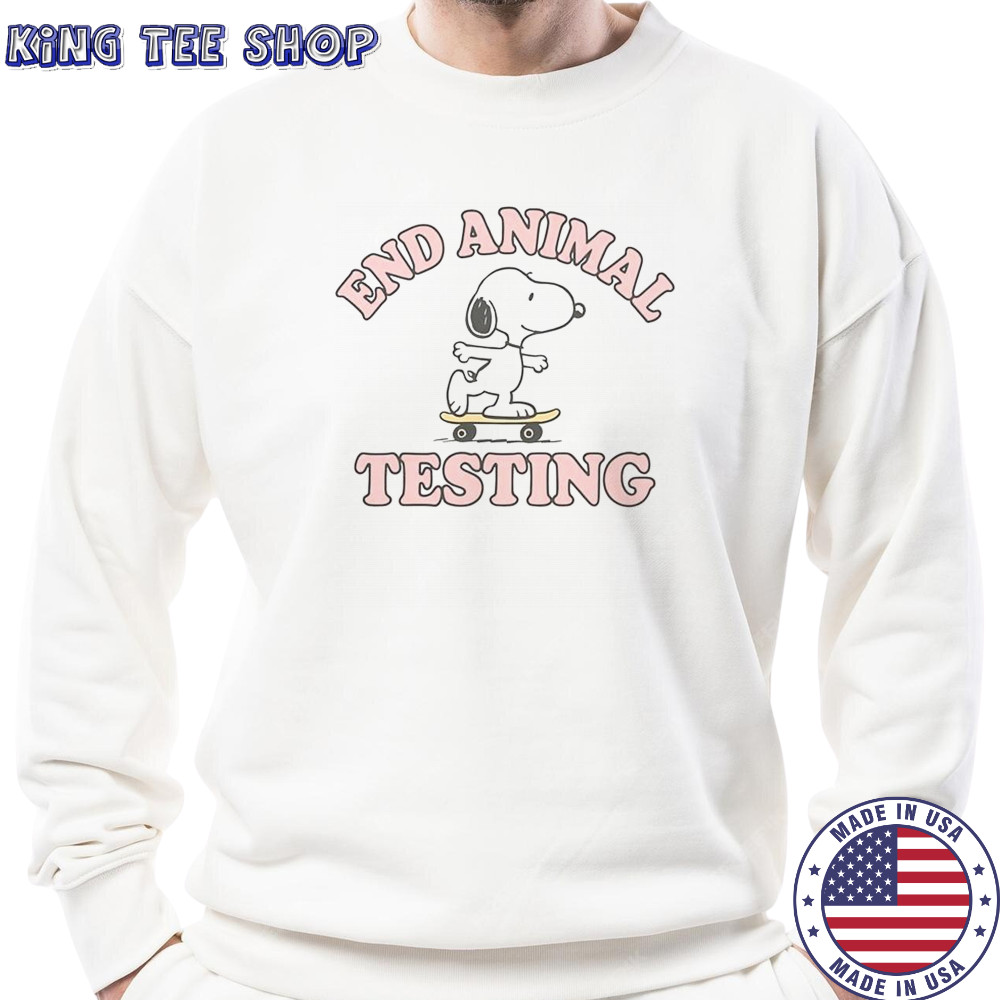 Snoopy End Animal Testing T-Shirt Sweatshirt