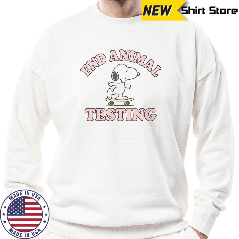 Snoopy End Animal Testing T-Shirt Sweatshirt