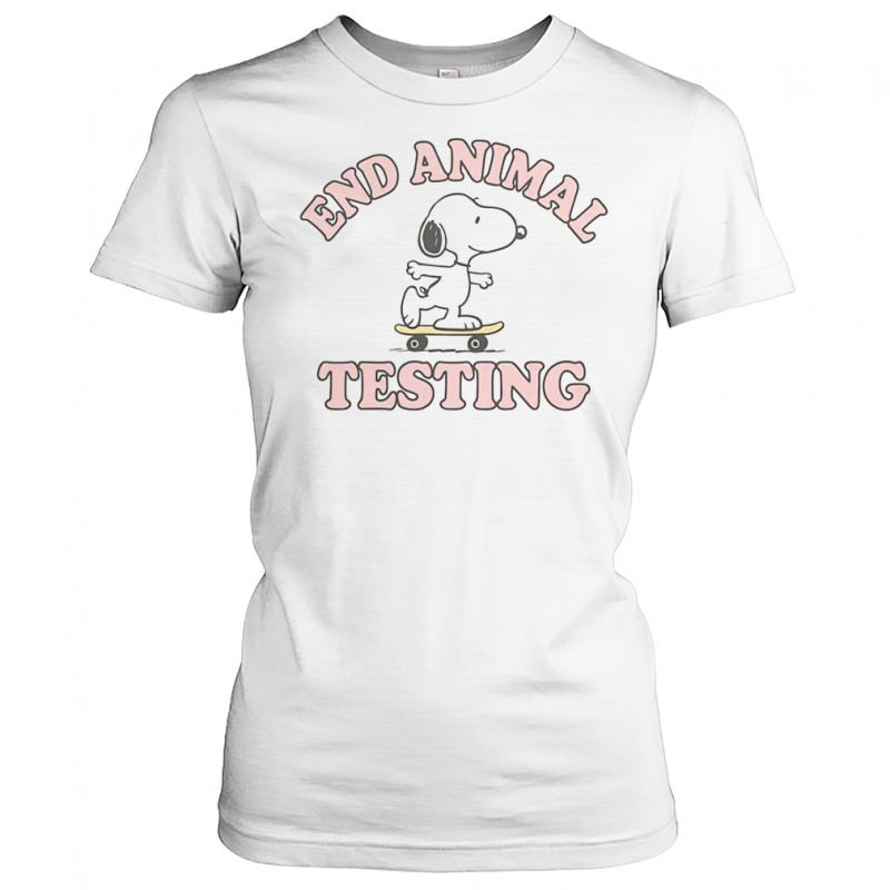 Snoopy End Animal Testing T-Shirt Women's T-shirt