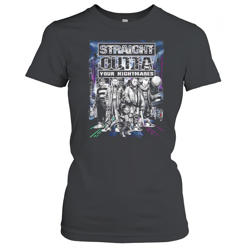 Straight outta your nightmare characters Halloween shirt Women's T-shirt