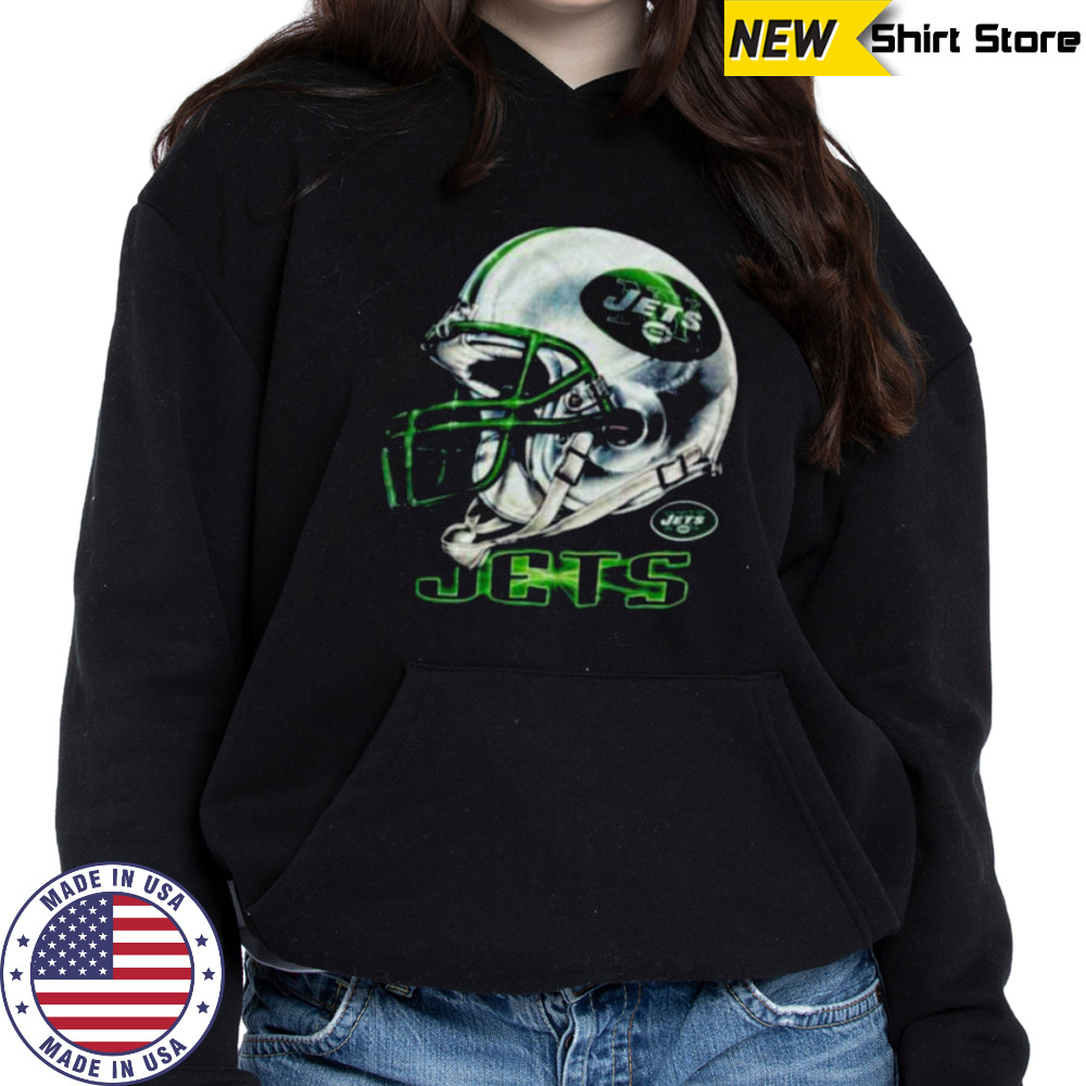 1996 New York Jets Vintage Black Lee Sport Realistic Helmet NFL Shirt Hoodie