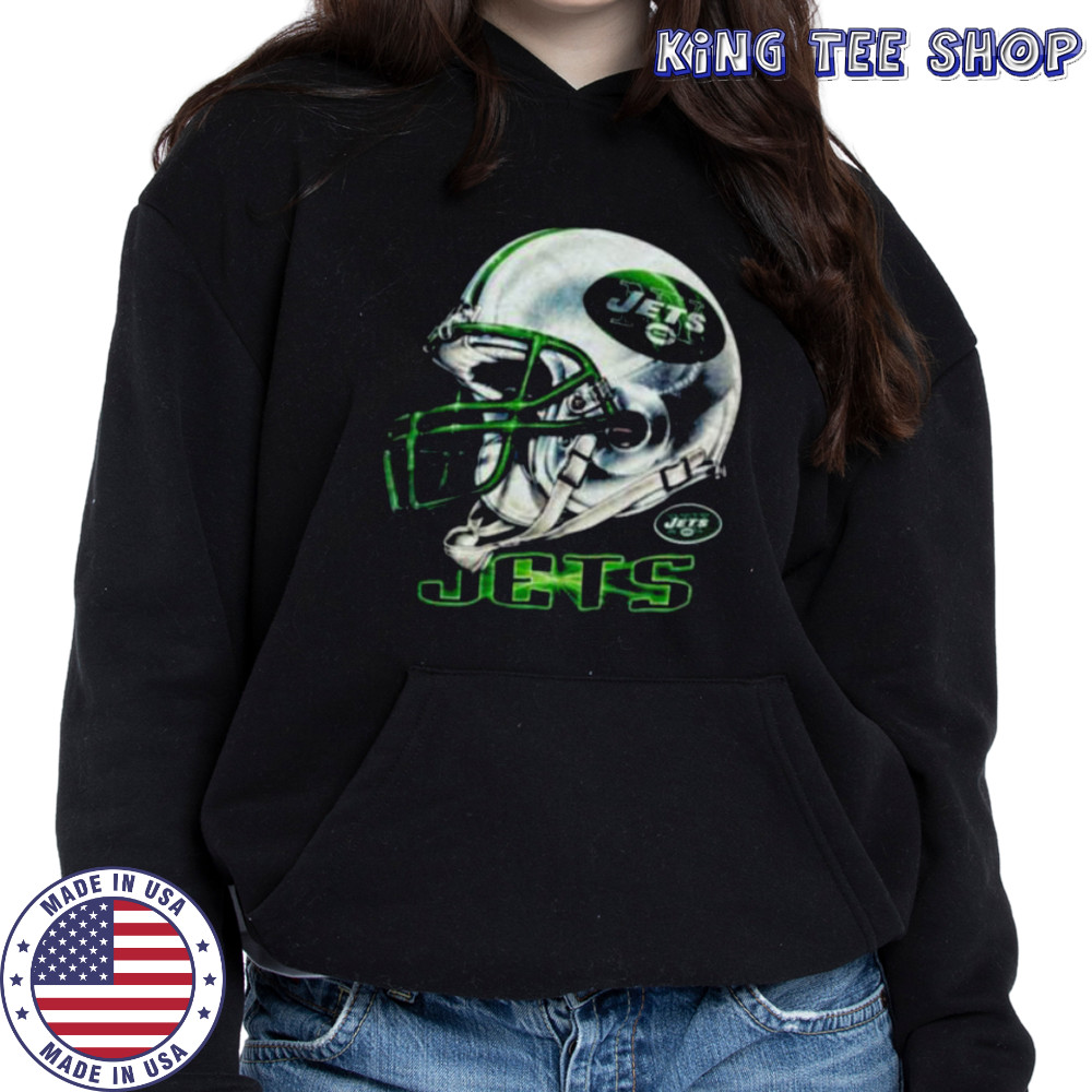 1996 New York Jets Vintage Black Lee Sport Realistic Helmet NFL Shirt Hoodie