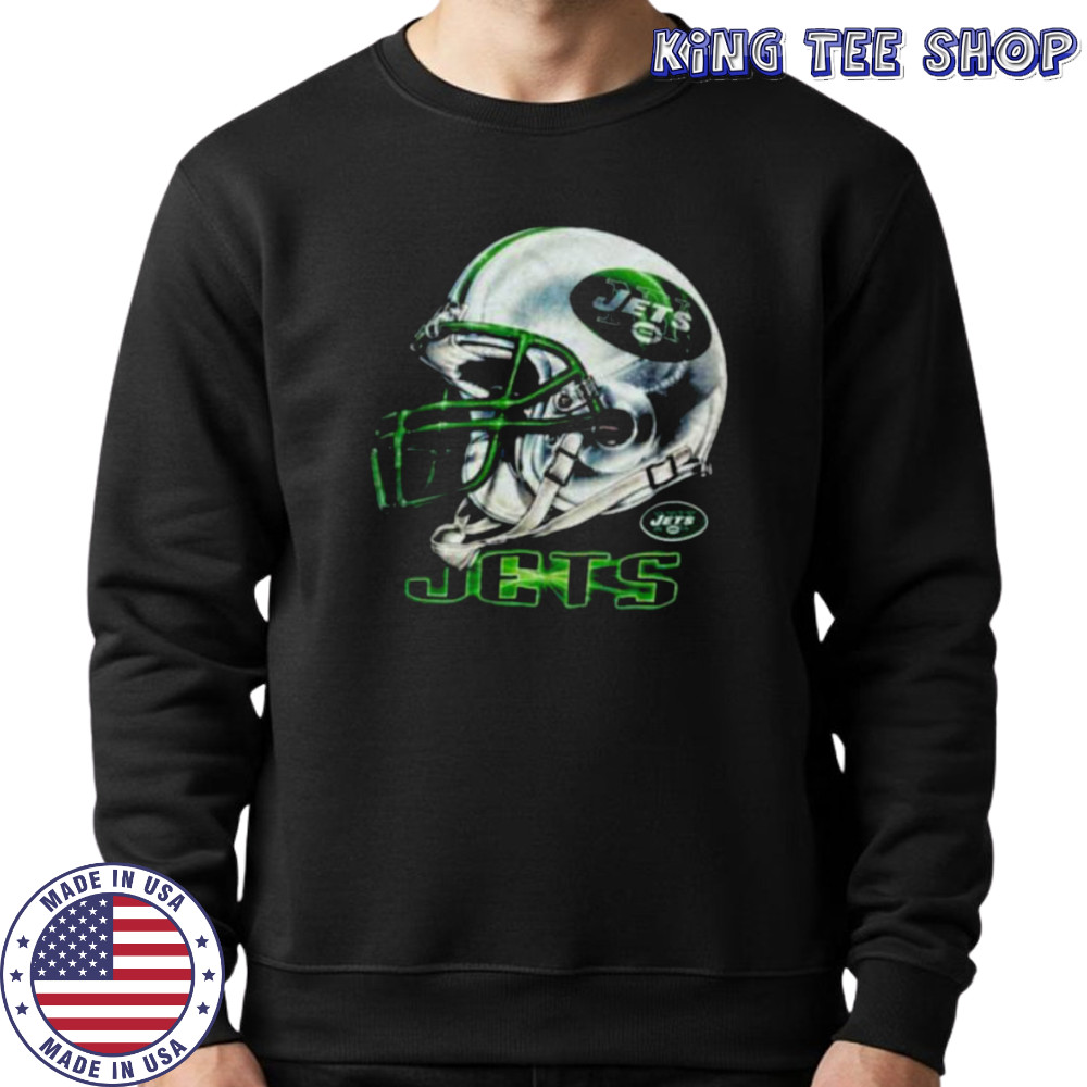 1996 New York Jets Vintage Black Lee Sport Realistic Helmet NFL Shirt Sweatshirt