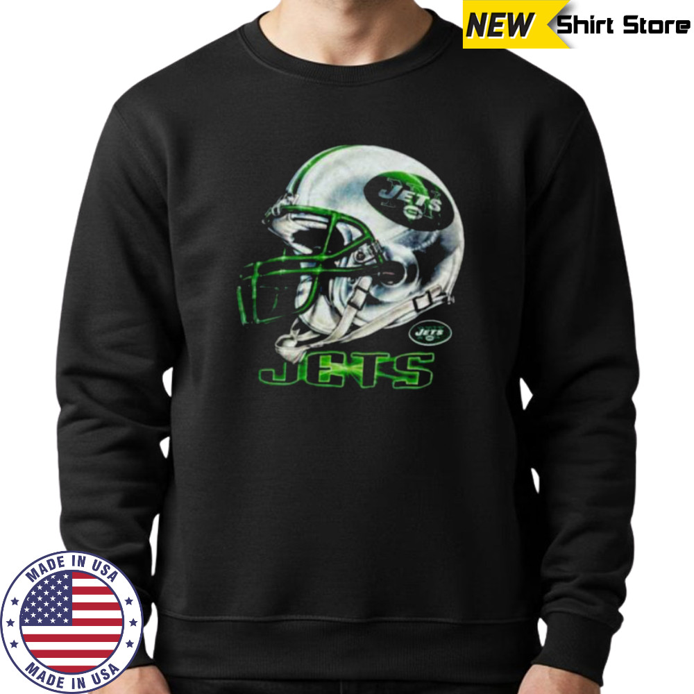 1996 New York Jets Vintage Black Lee Sport Realistic Helmet NFL Shirt Sweatshirt