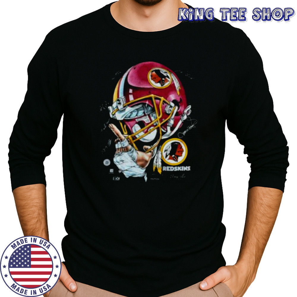 1996 Washington Redskins Vintage Black Realistic Helmet NFL Shirt Long Sleeved