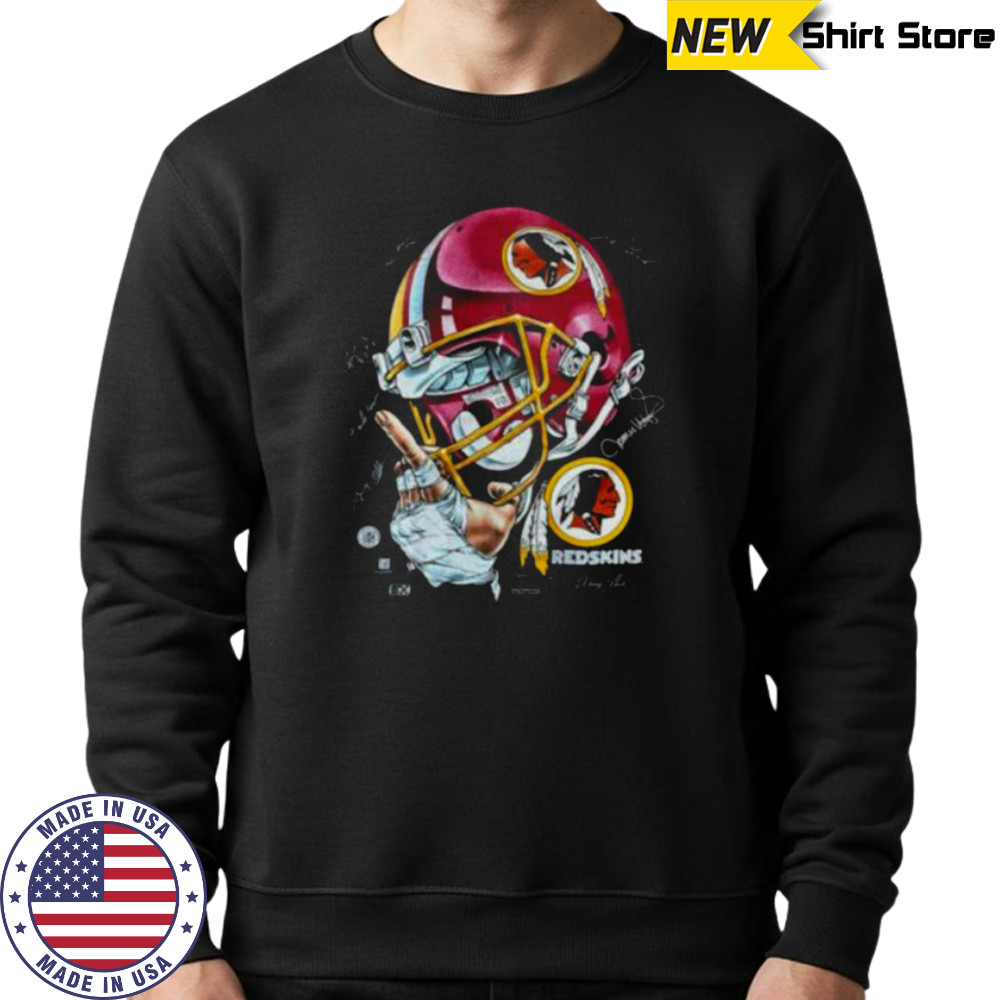 1996 Washington Redskins Vintage Black Realistic Helmet NFL Shirt Sweatshirt