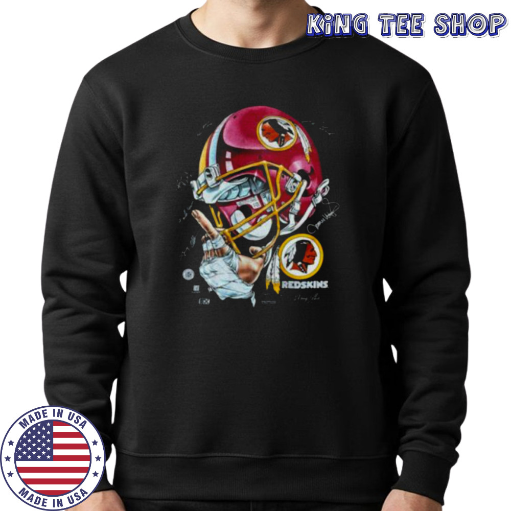 1996 Washington Redskins Vintage Black Realistic Helmet NFL Shirt Sweatshirt