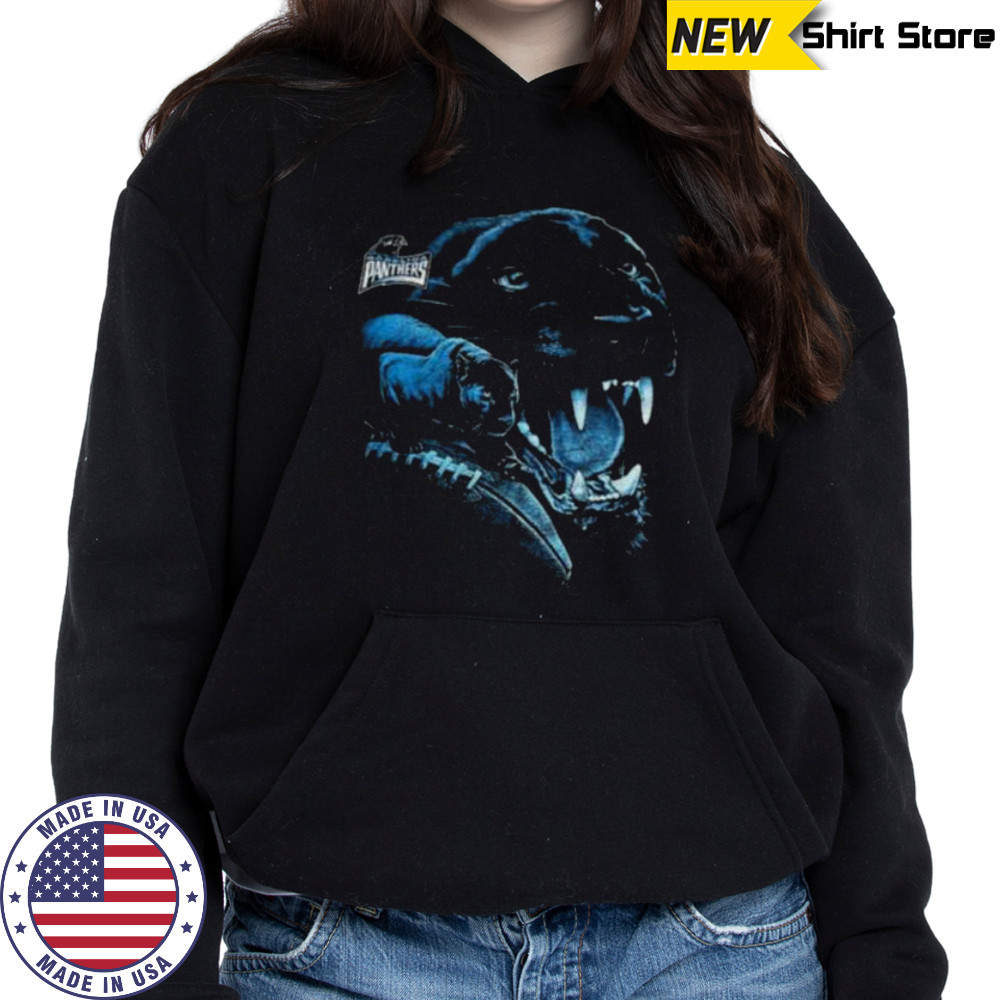 90’s Carolina Panthers Realistic Panther Head NFL Vintage Logo Shirt Hoodie