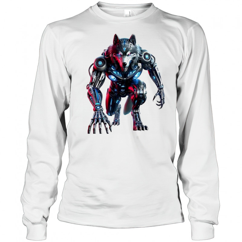 Apex Mech Wolf Robot shirt Long Sleeved