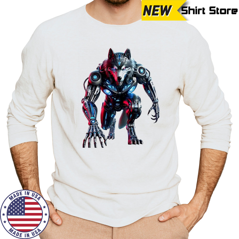 Apex Mech Wolf Robot shirt Long Sleeved