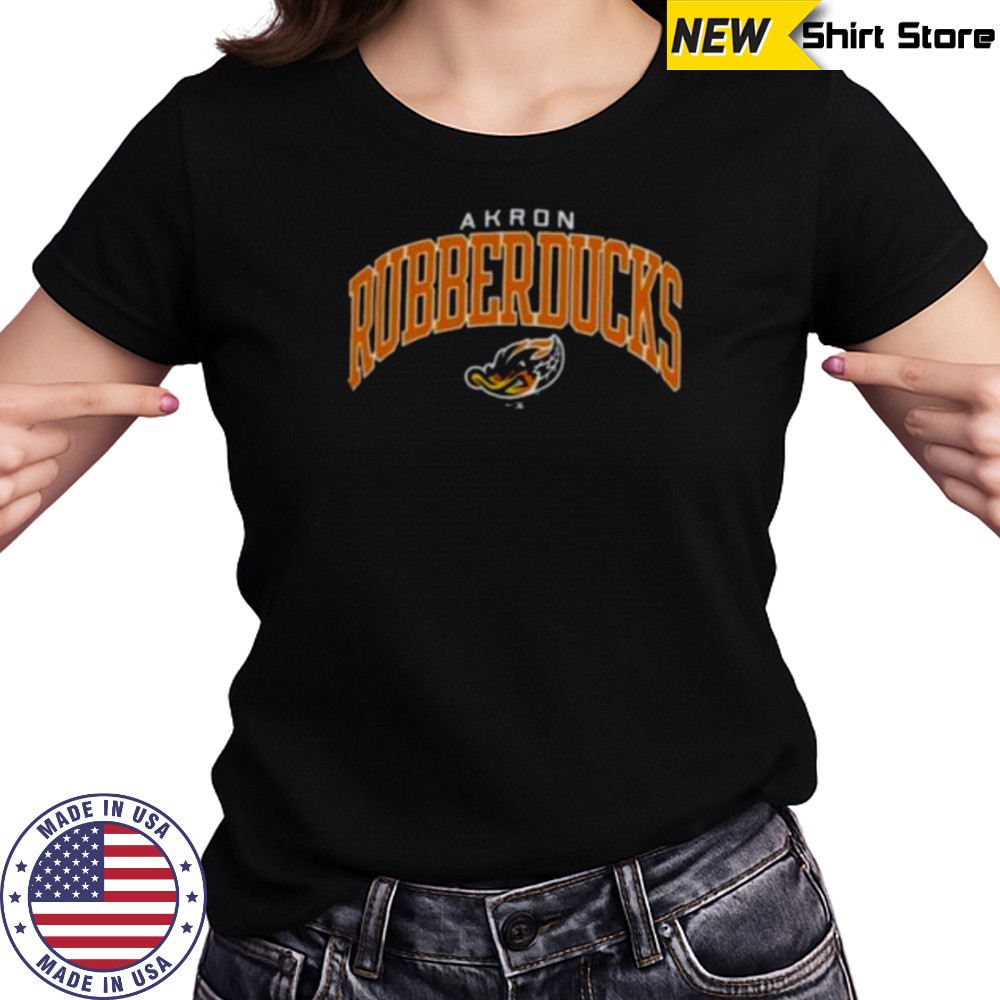 Champion Akron RubberDucks Black Jersey Short Sleeve T Shirt Women's T-shirt