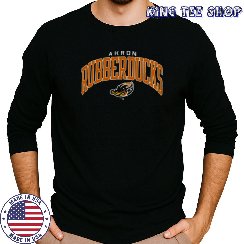 Champion Akron RubberDucks Black Jersey Short Sleeve T Shirt Long Sleeved