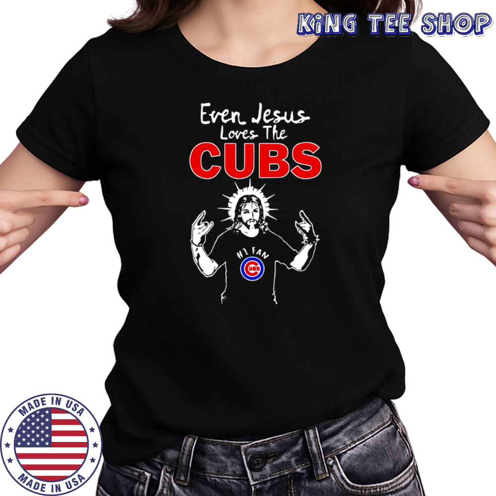 Chicago Cubs Baseball Even Jesus Loves The Cubs shirt Women's T-shirt