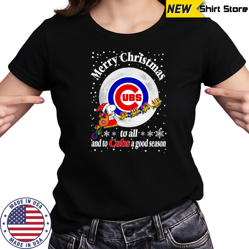 Chicago Cubs Merry Christmas To All And To Cubs A Good Season Baseball shirt Women's T-shirt