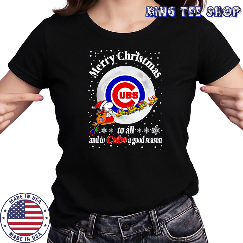 Chicago Cubs Merry Christmas To All And To Cubs A Good Season Baseball shirt Women's T-shirt